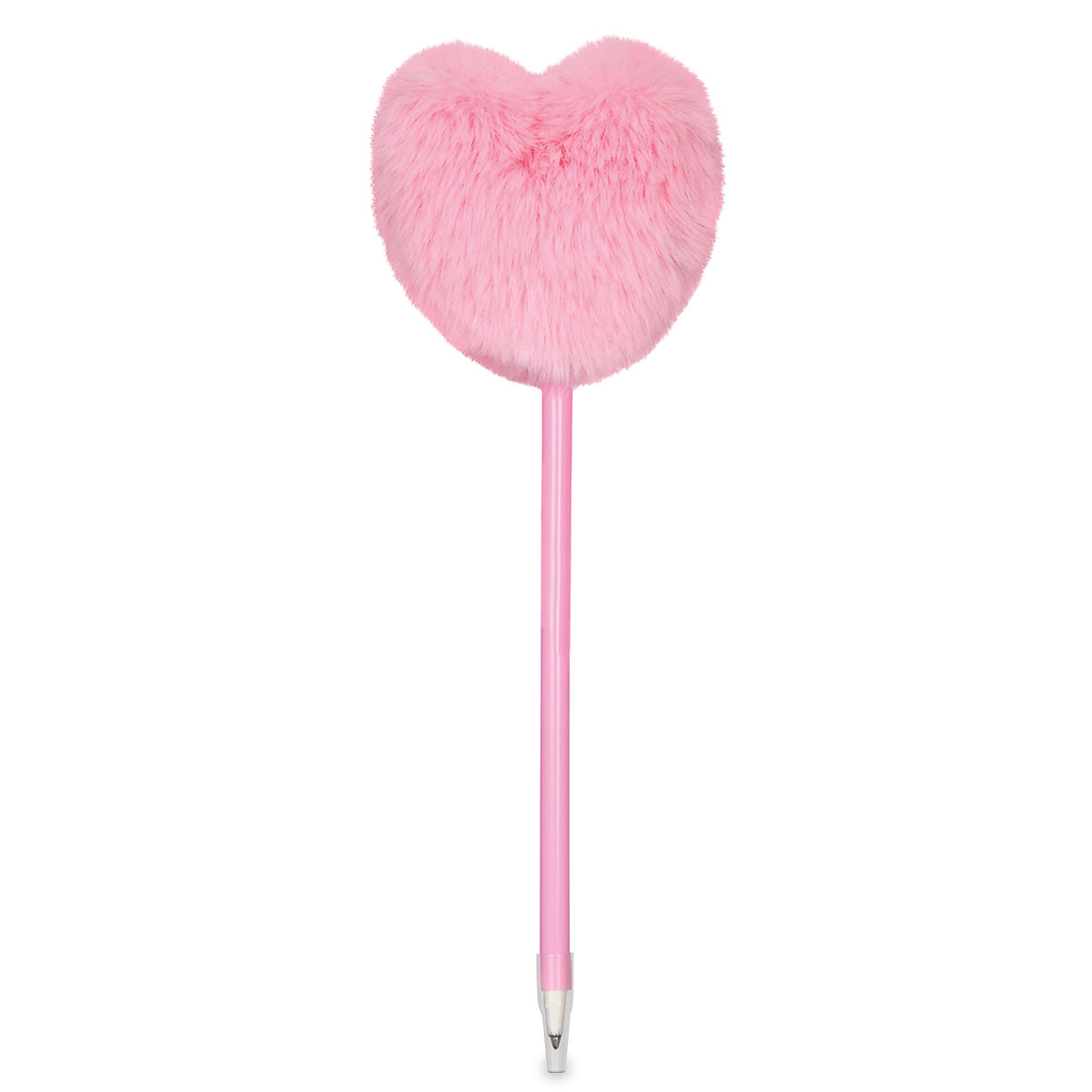 Pink Furry Heart Pen | Current Catalog