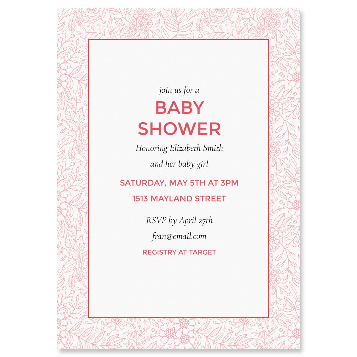 personalized shower invitations