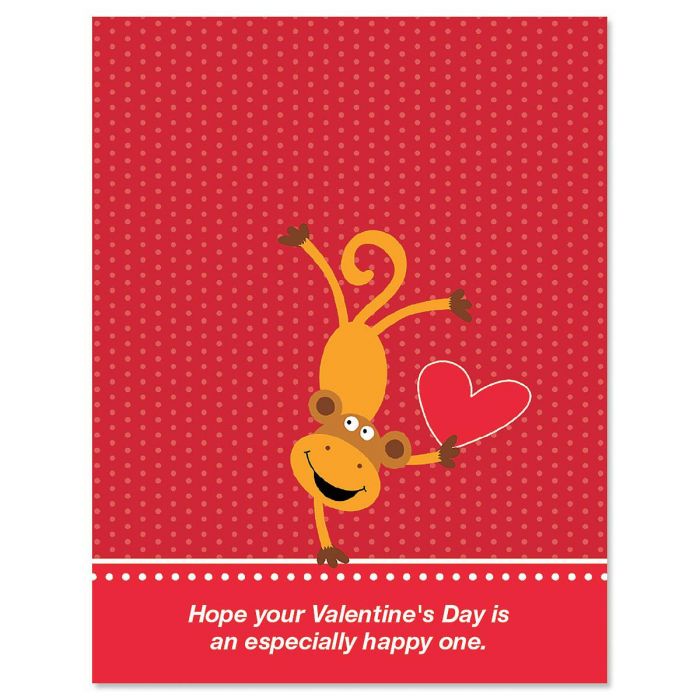 personalized monkey kids valentines current catalog