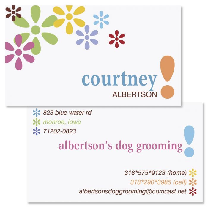 hopscotch two sided calling cards current catalog