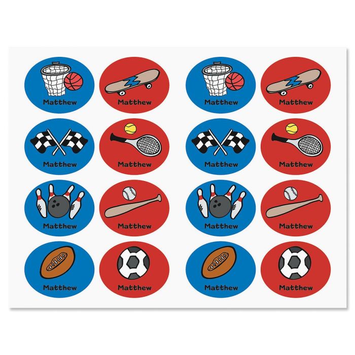 Sports Personalized Kids' Labels | Current Catalog