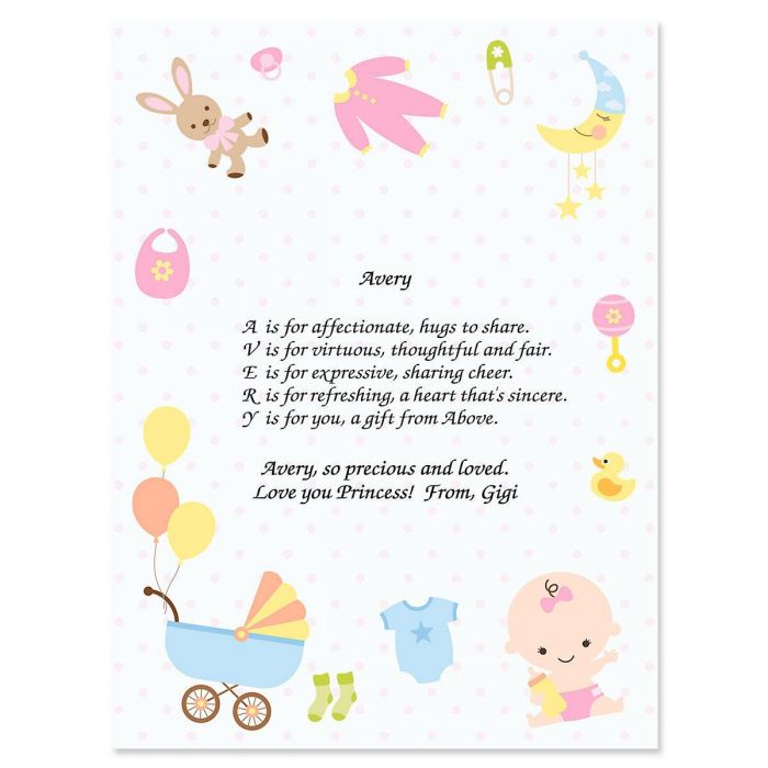Baby Life Name Poem Print | Current Catalog