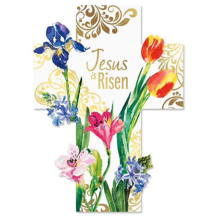 Cross Deluxe Foil Diecut Religious Easter Cards Current Catalog