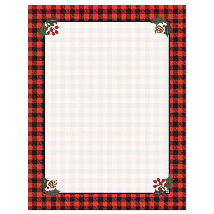 Buffalo Plaid Christmas Letter Papers Current Catalog