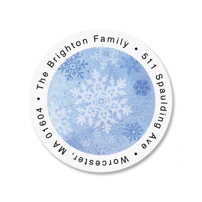 Snowflake Round Address Label | Current Catalog