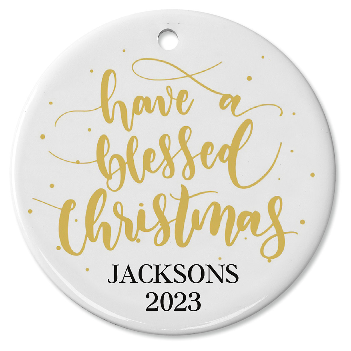 Personalized Blessed Christmas Ornament Current Catalog
