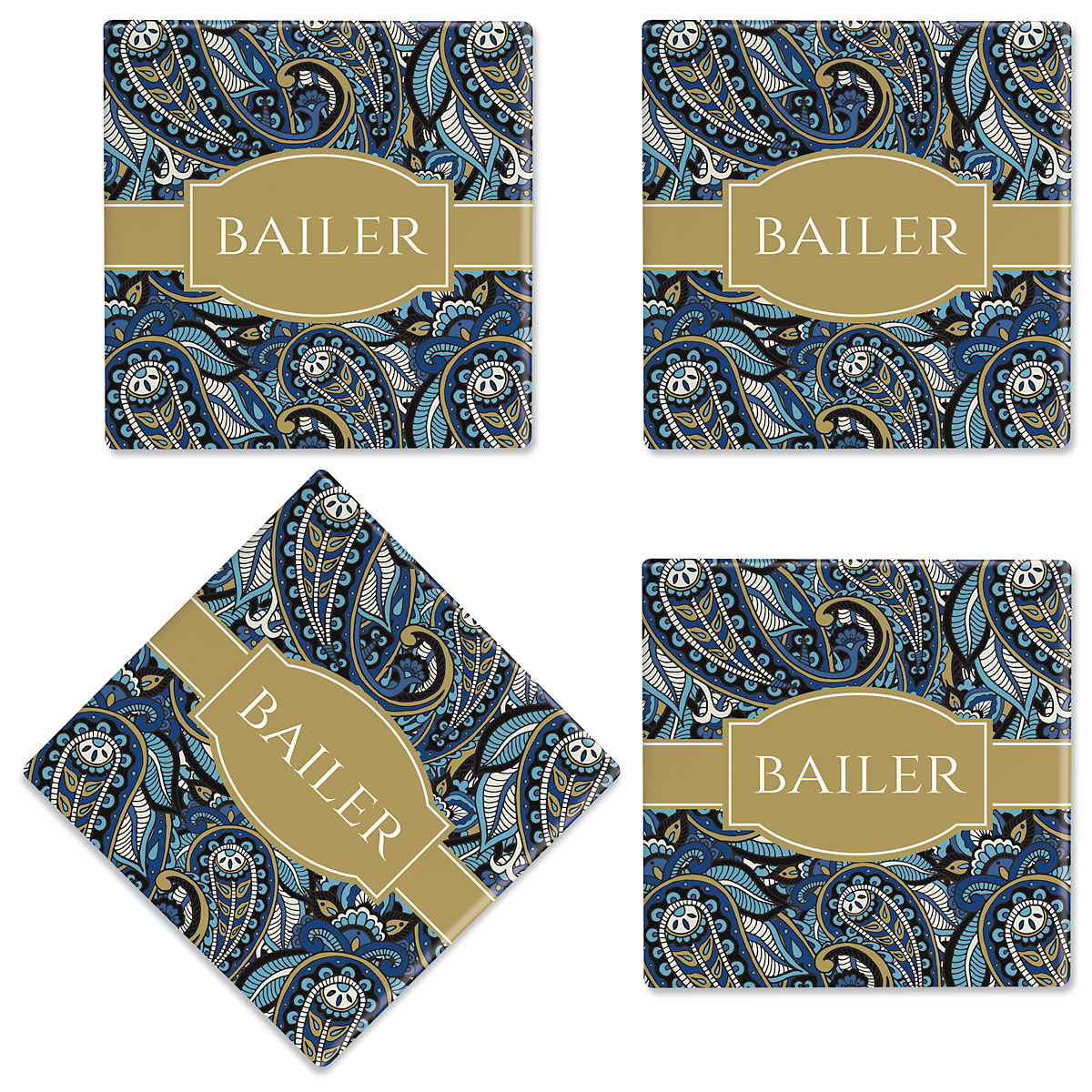 Paisley Personalized Ceramic Coasters Current Catalog