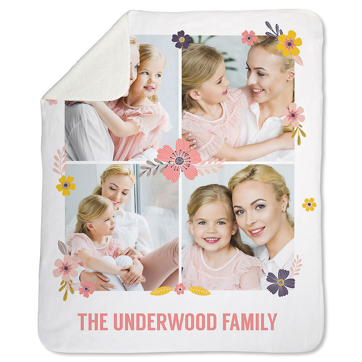 Floral Sherpa Photo Throw | Current Catalog
