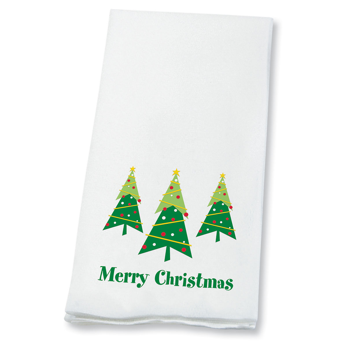 Personalized Christmas Words on Tree Hand Towel