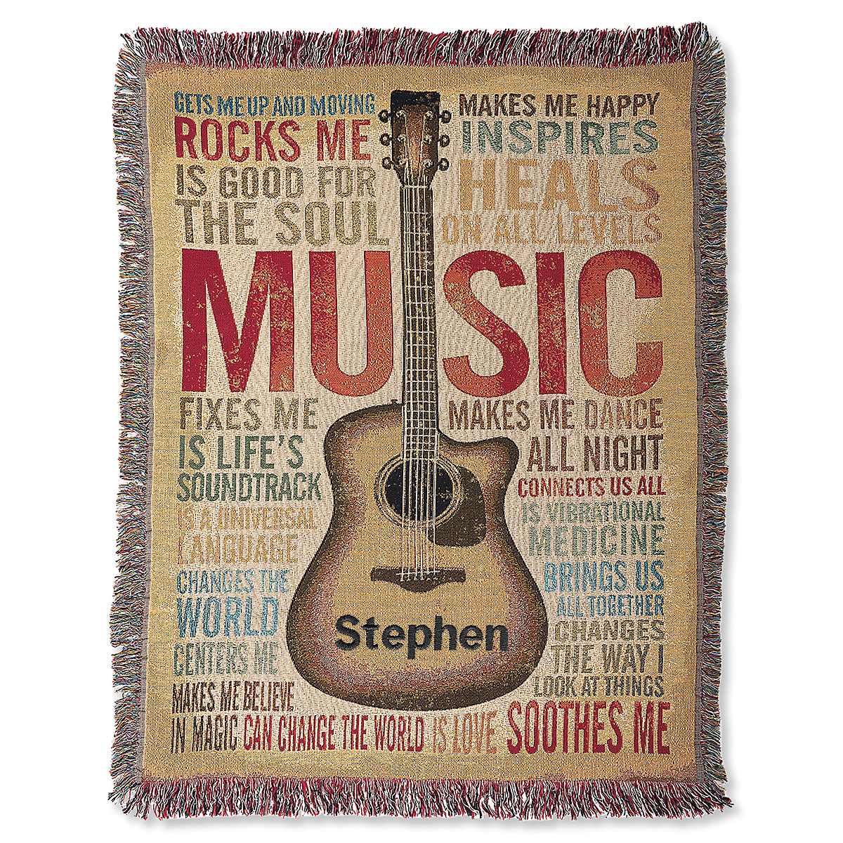 Music Tapestry Personalized Woven Throw Current Catalog
