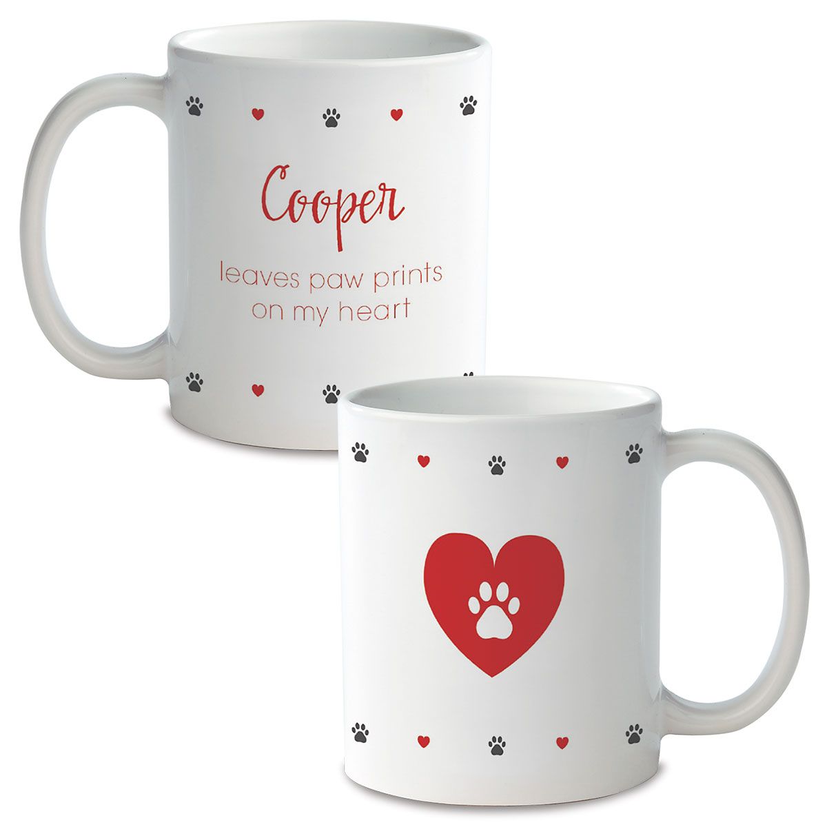 Paw Print Personalized Ceramic Mug | Current Catalog