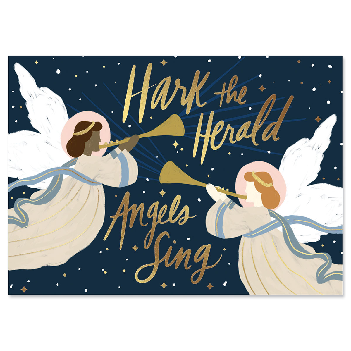 Hark the Herald Religious Deluxe Foil Christmas Cards | Current Catalog, image size:1200x1200