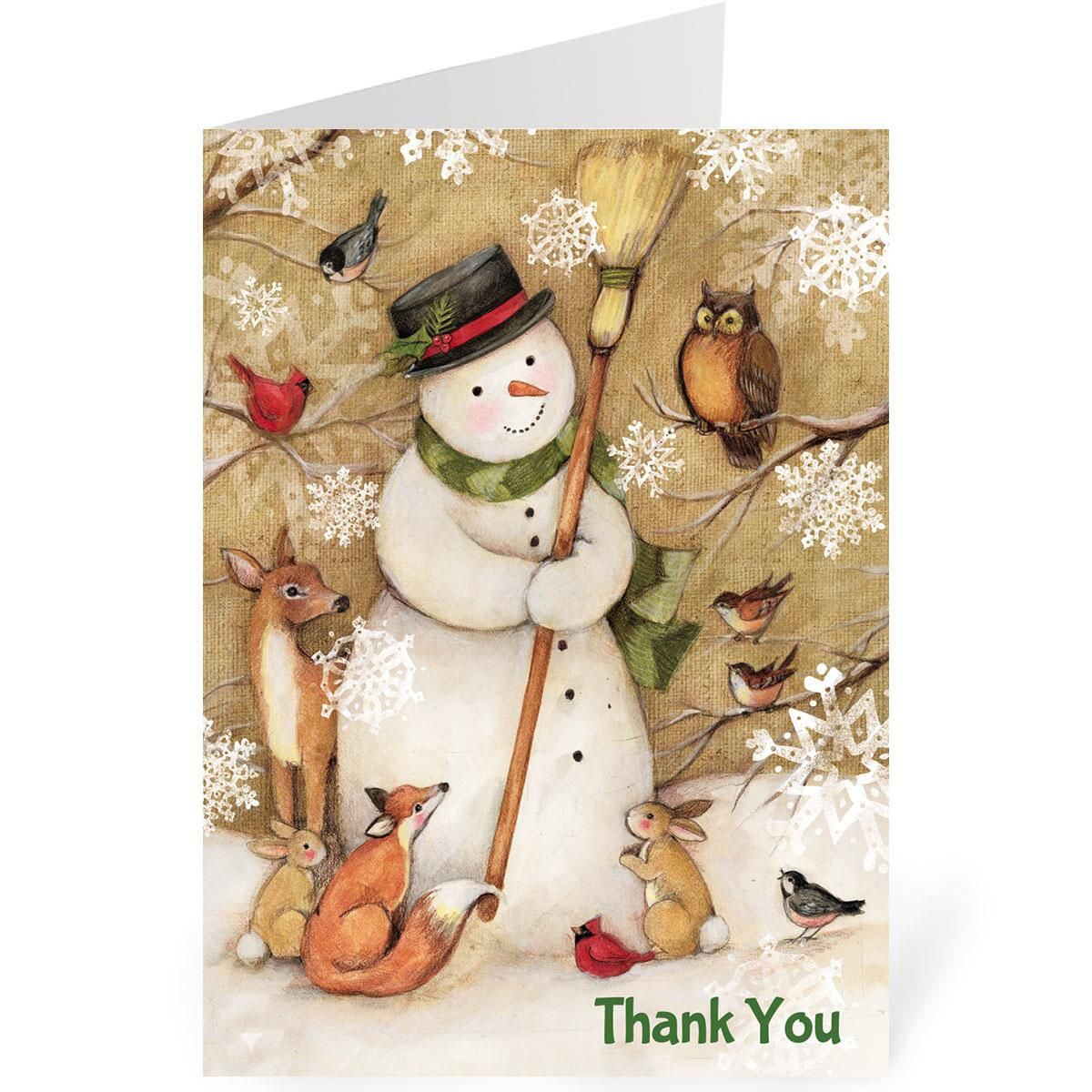 Woodland Christmas Holiday Thank You Note Cards | Current Catalog