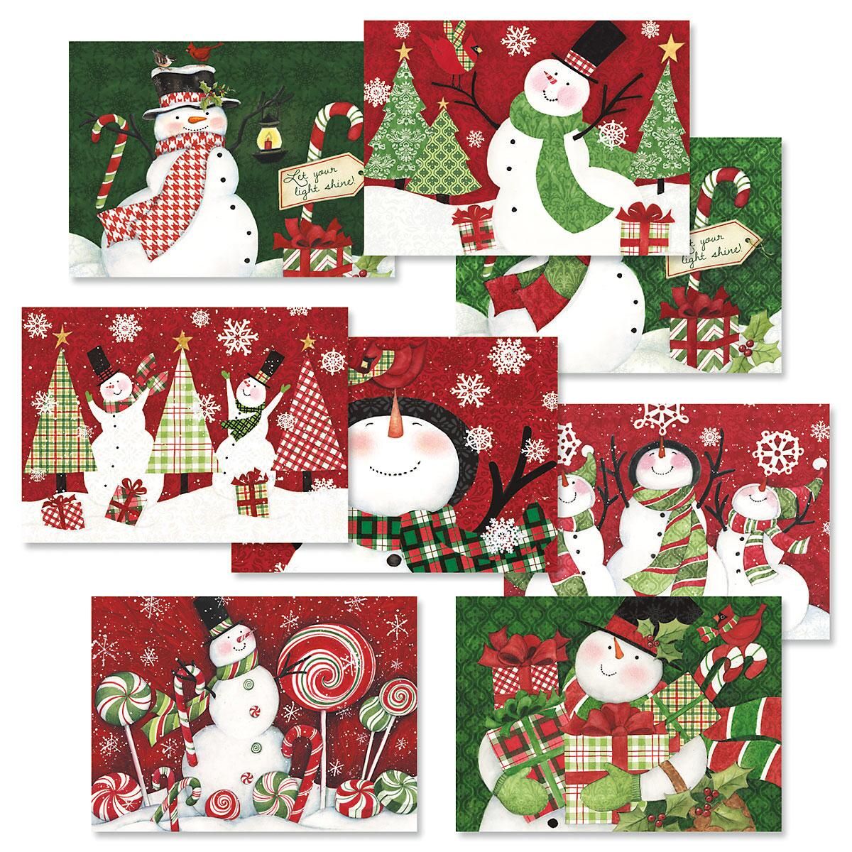 snowman christmas cards value