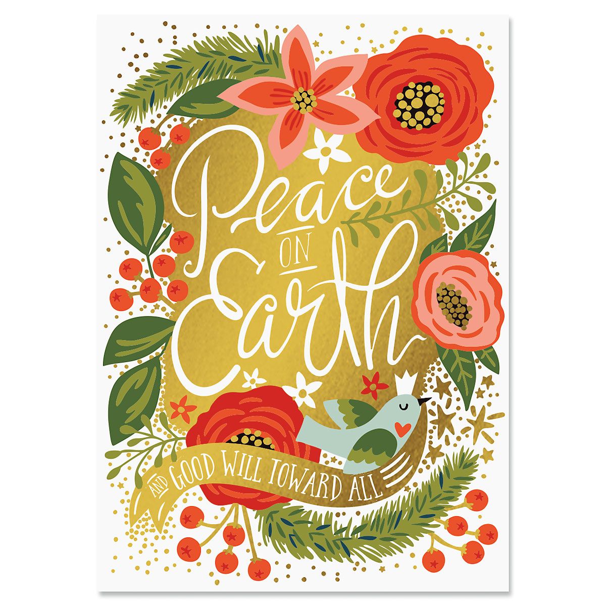 Peace On Earth Deluxe Foil Christmas Cards Current Catalog