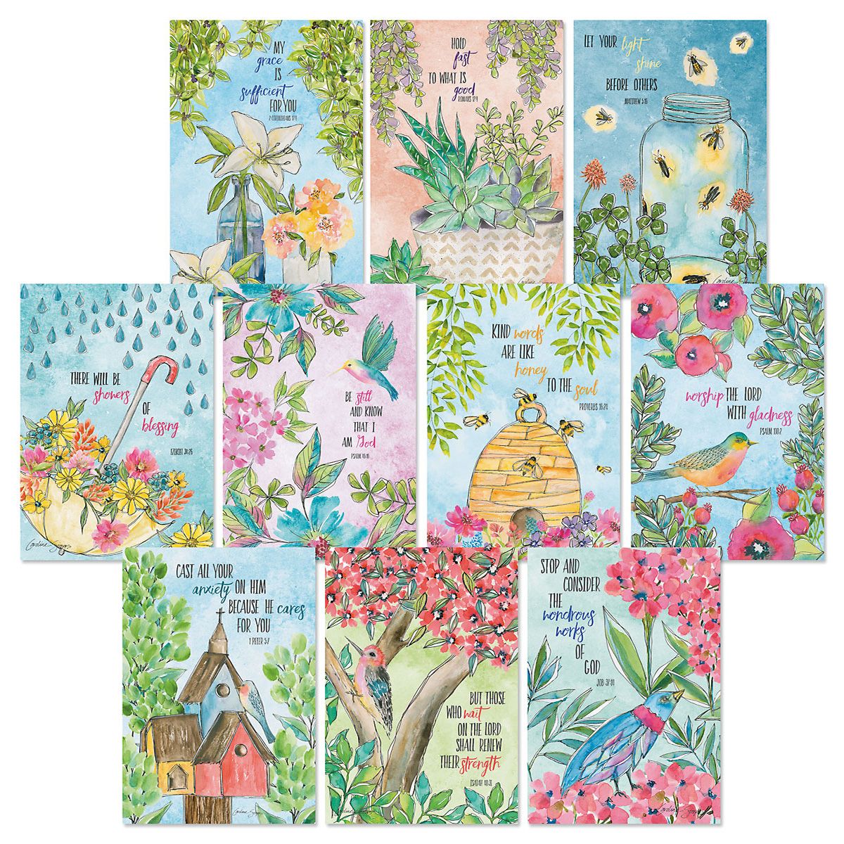 Multiple Blessing Thinking of You Faith Greeting Cards Value Pack
