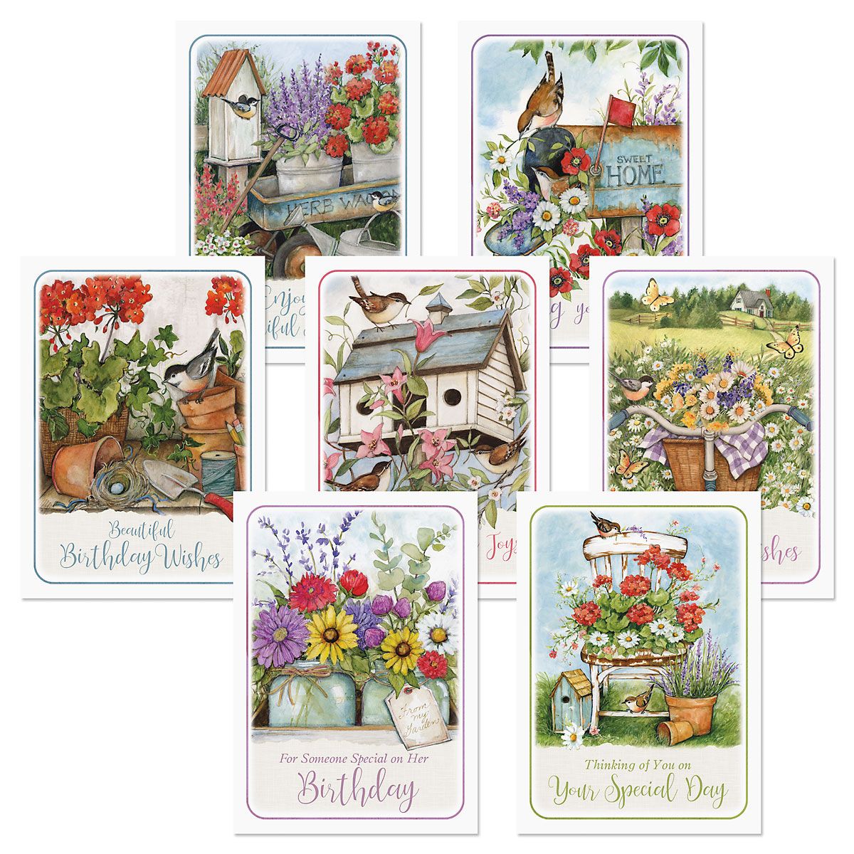 Birdhouse Birthday Greeting Cards Value Pack Current Catalog