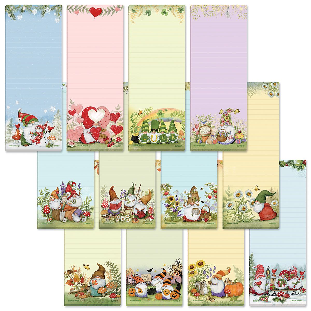 Seasonal Gnomes Magnetic Shopping List Pads Current Catalog