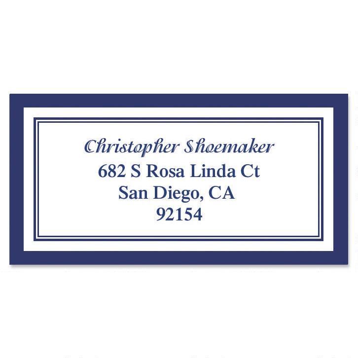 navy crisp border label current catalog
