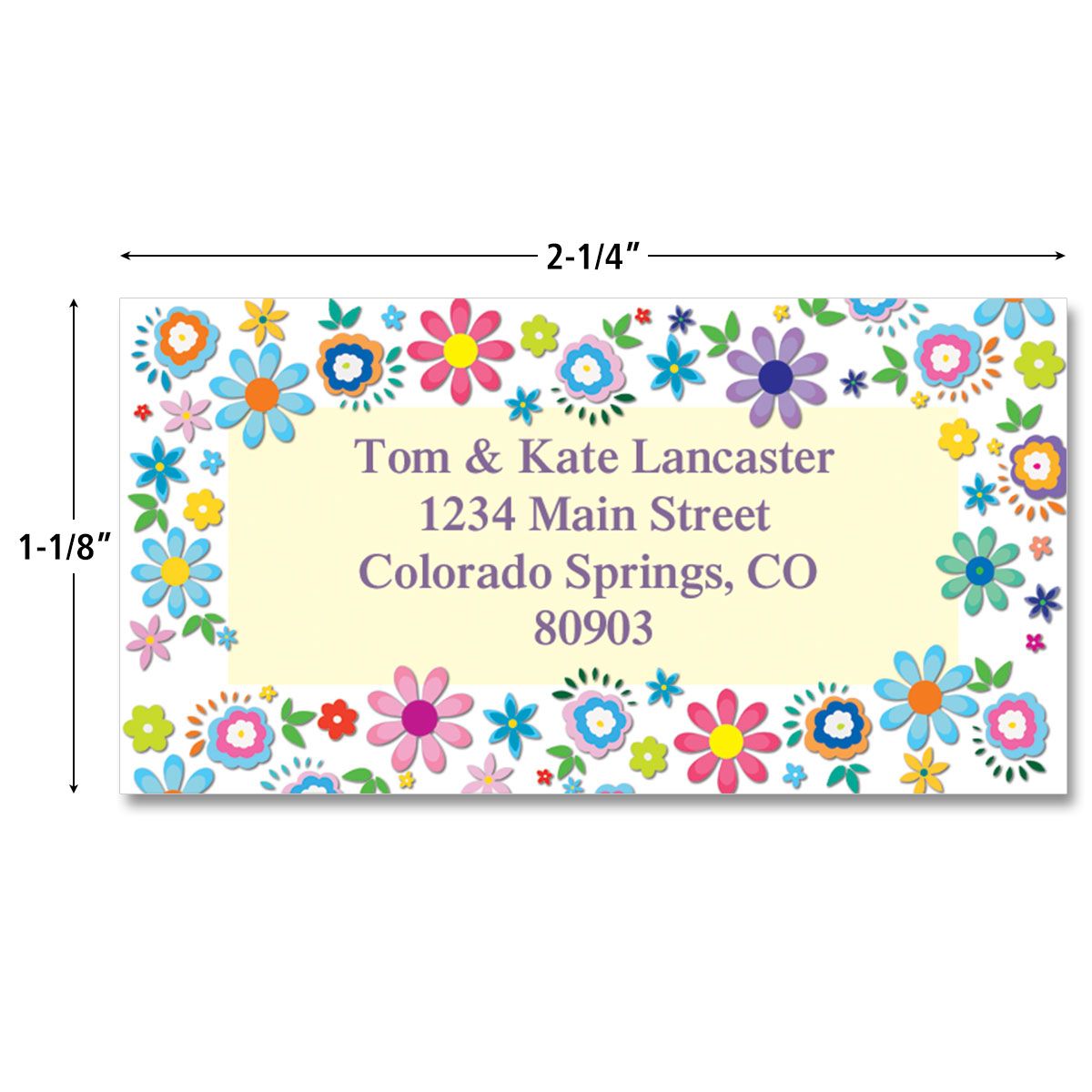 Cheerful Florals Border Address Labels Current Catalog