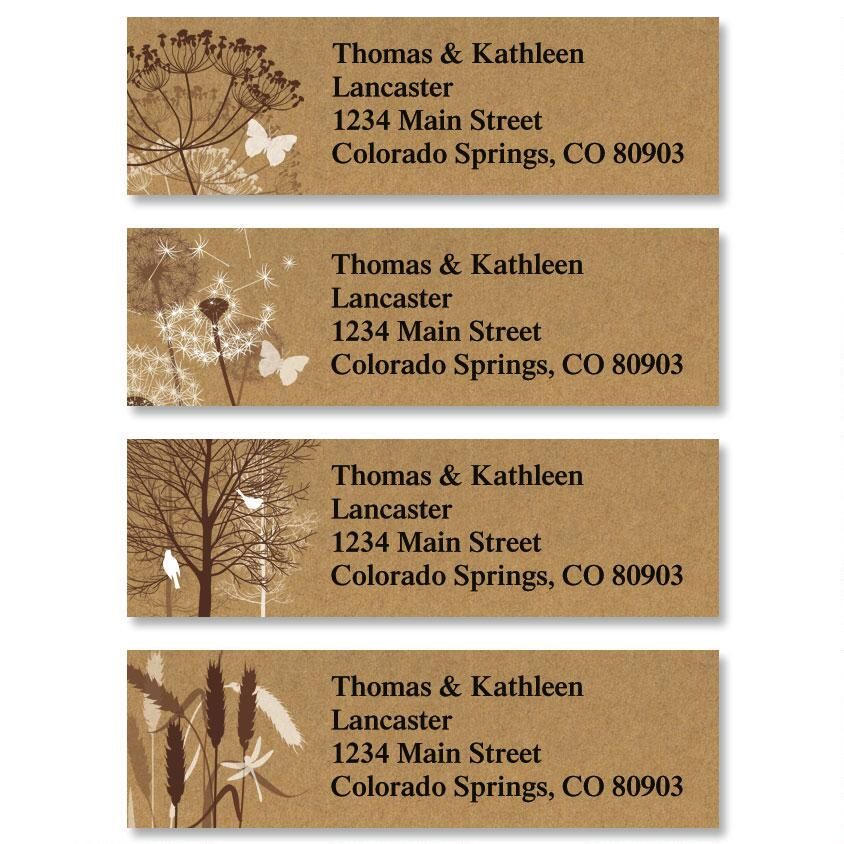 Kraft foliage classic address labels current catalog