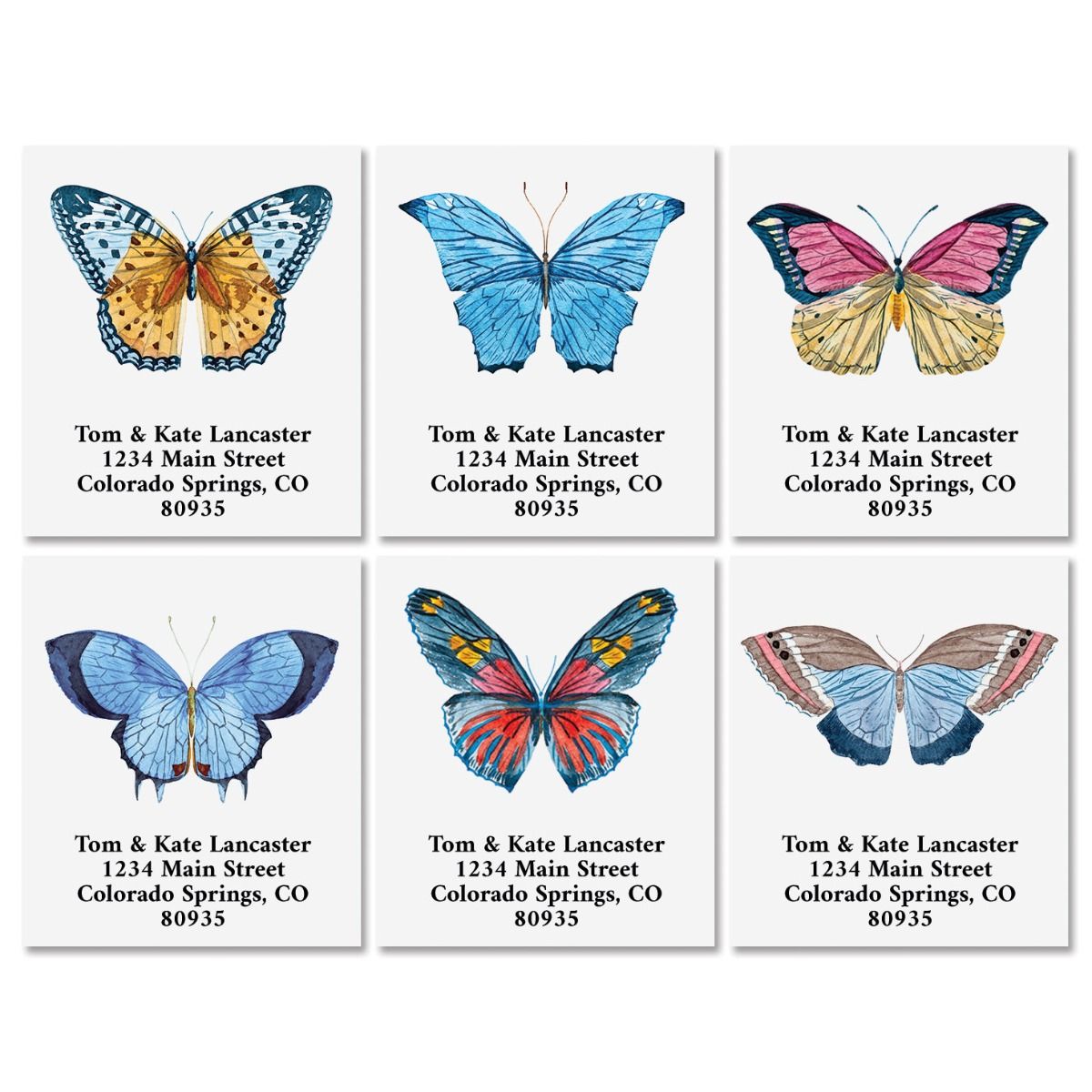 butterflies select address labels 6 designs current catalog