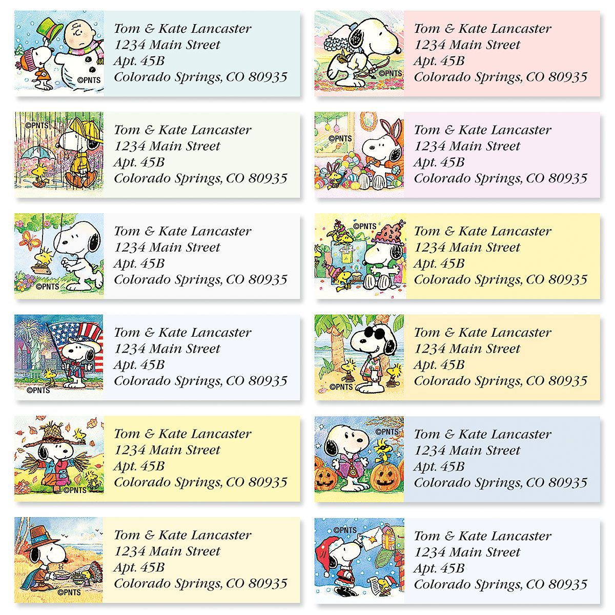 Peanuts Snoopy Year Round Classic Address Labels Current Catalog