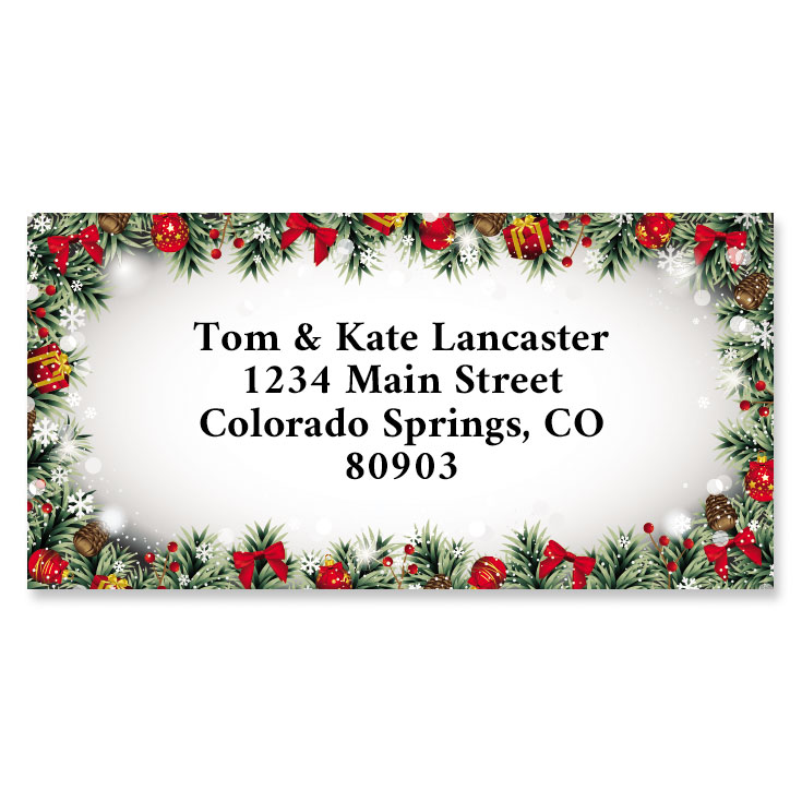 Christmas Frame Border Address Labels Current Catalog