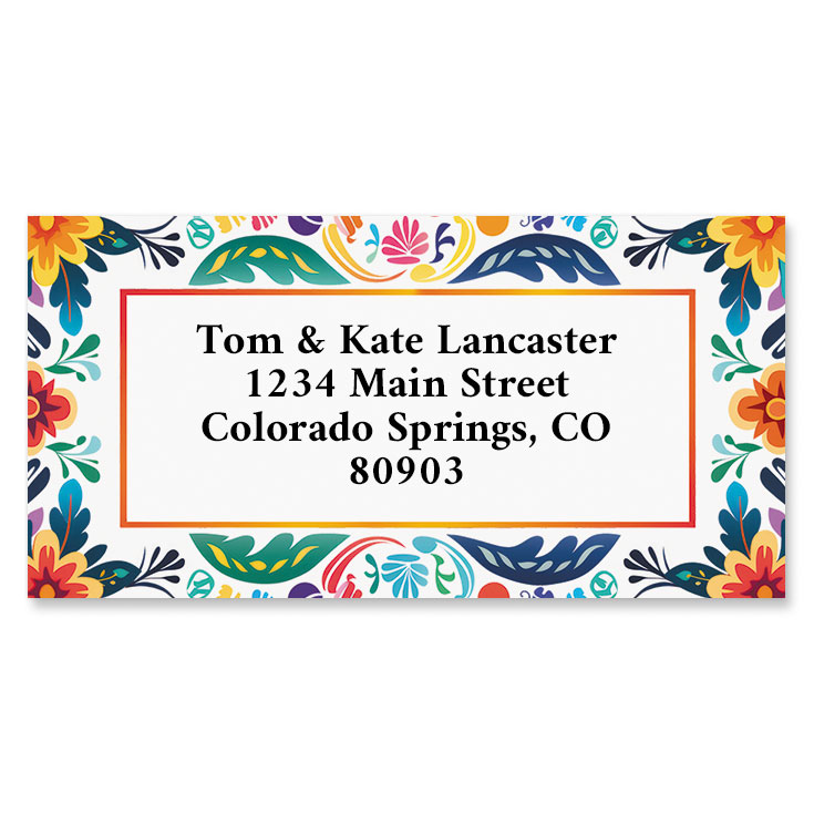 Fiesta Colors Border Address Labels | Current Catalog