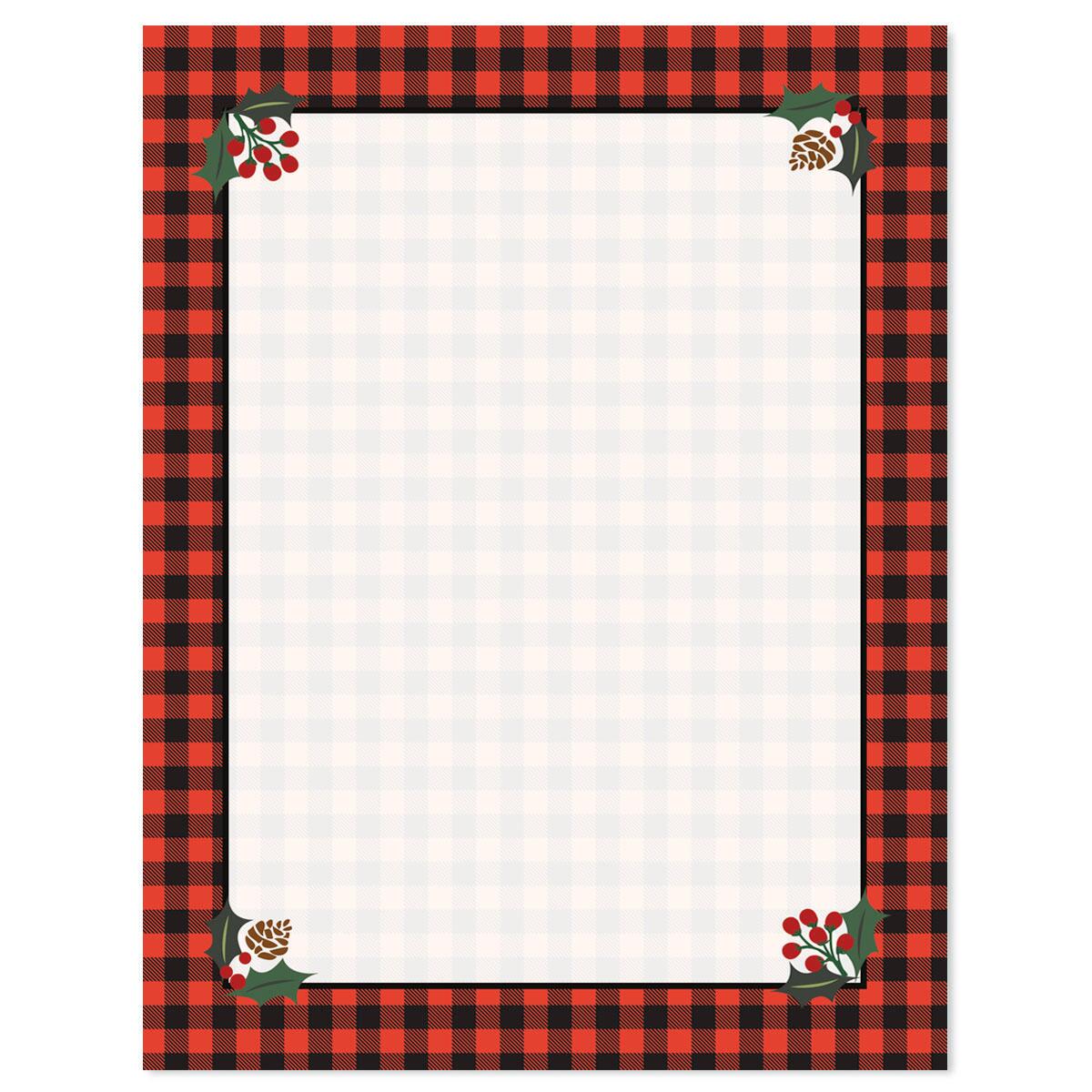 4 Pack Christmas Kitchen Towels, Black and Red Buffalo Plaid