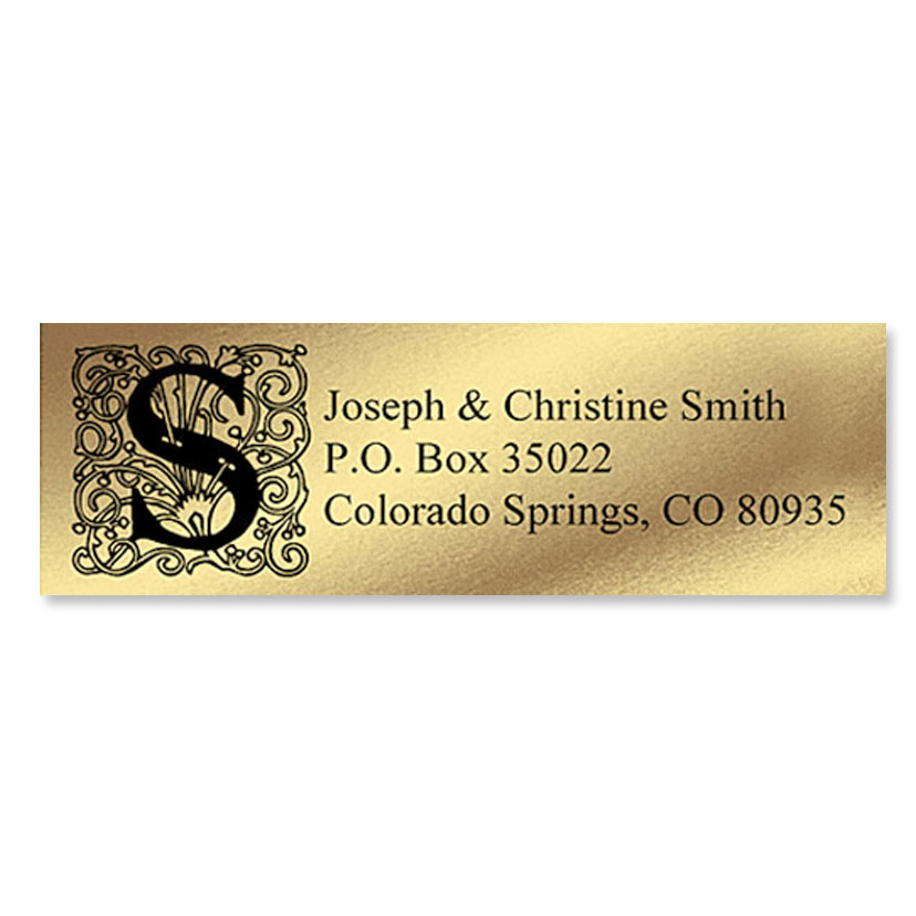 Monogram Gold Foil Address Labels Current Catalog