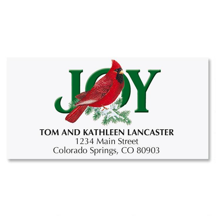 Cardinal Joy Christmas Address Labels Current Catalog