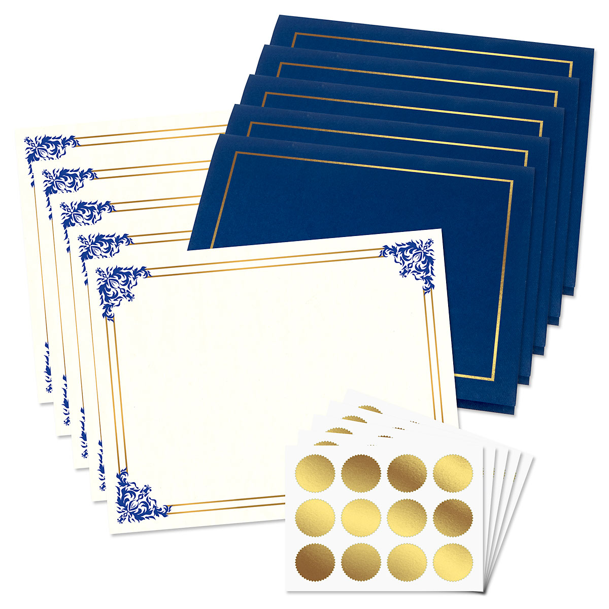 Ornate Blue Empire Award Certificate Collection Current Catalog