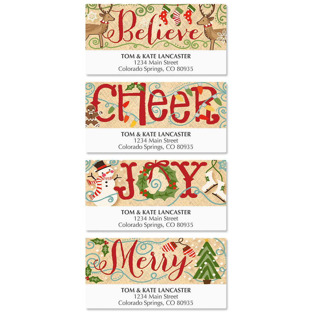 Country Christmas Deluxe Return Address Labels Y2343 Current Catalog