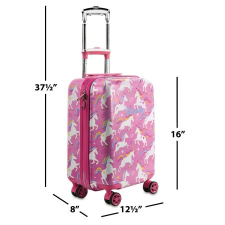 Unicorn Personalized Hard Shell Rolling Luggage for Kids | Current