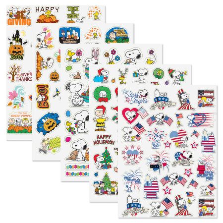 PEANUTS® Snoopy Christmas Sticker Pack - 2 sheets, 34 Designs