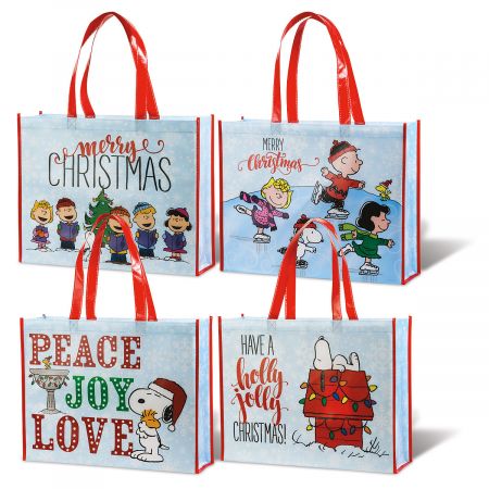 PEANUTS® Christmas Medium Shopping Tote Bag