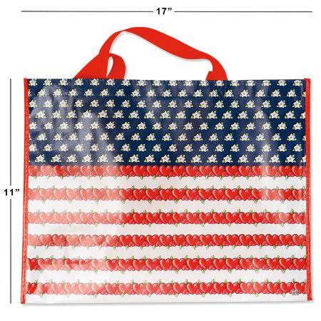 Red, White Blue Large Shopping Tote Bag Current Catalog