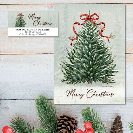 EVERGREEN - holiday card - printed christmas outlets card