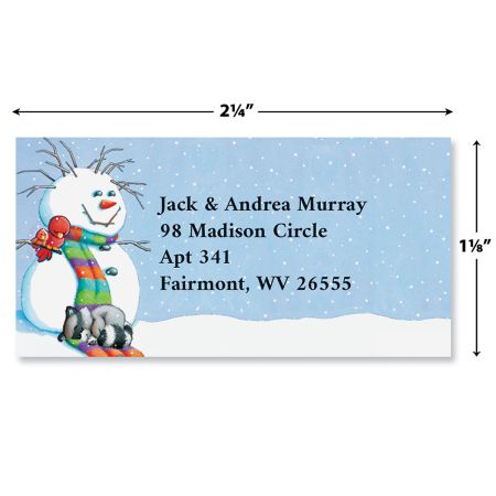 Snowman Delights Border Address Labels | Current Catalog