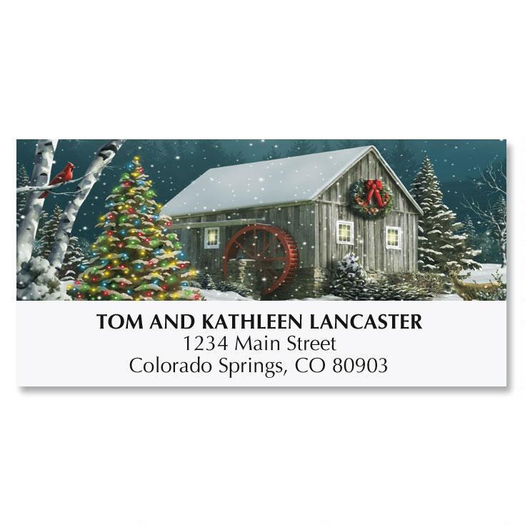 Falling Snow Christmas Address Labels Current Catalog