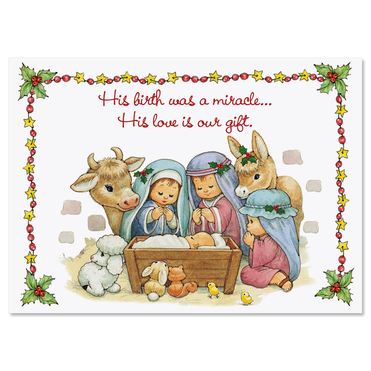 His Love Is Our Gift Religious Christmas Cards | Current Catalog, image size:1200x1200