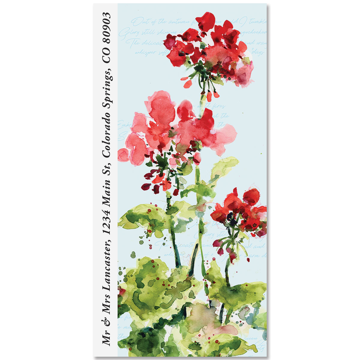 Geraniums Oversized Address Labels | Current Catalog
