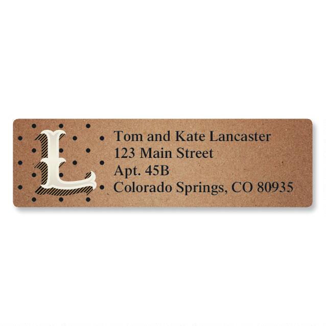 Krafty Initial Classic Return Address Labels Current Catalog
