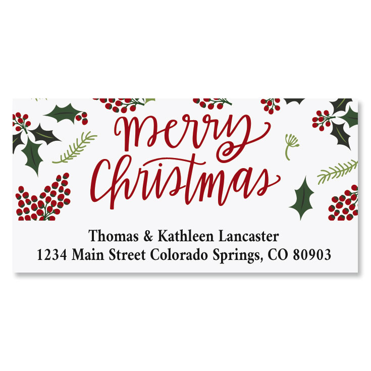Berry Border Deluxe Christmas Address Labels Current Catalog