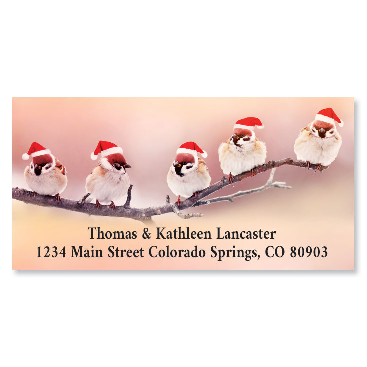 Chick Address Labels Festive Chickadees Deluxe Address Labels | Current Catalog