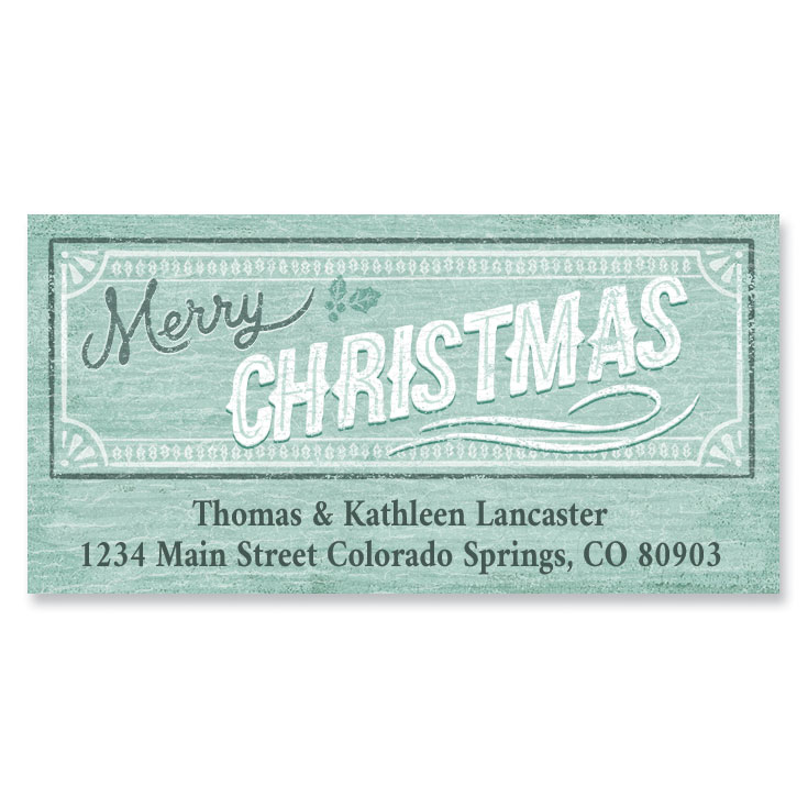 Christmas Sign Deluxe Address Labels Current Catalog