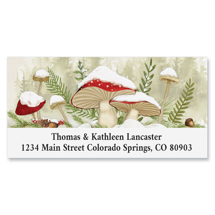 Winter Rustic Labels Winter Woodland Deluxe Address Labels | Current Catalog