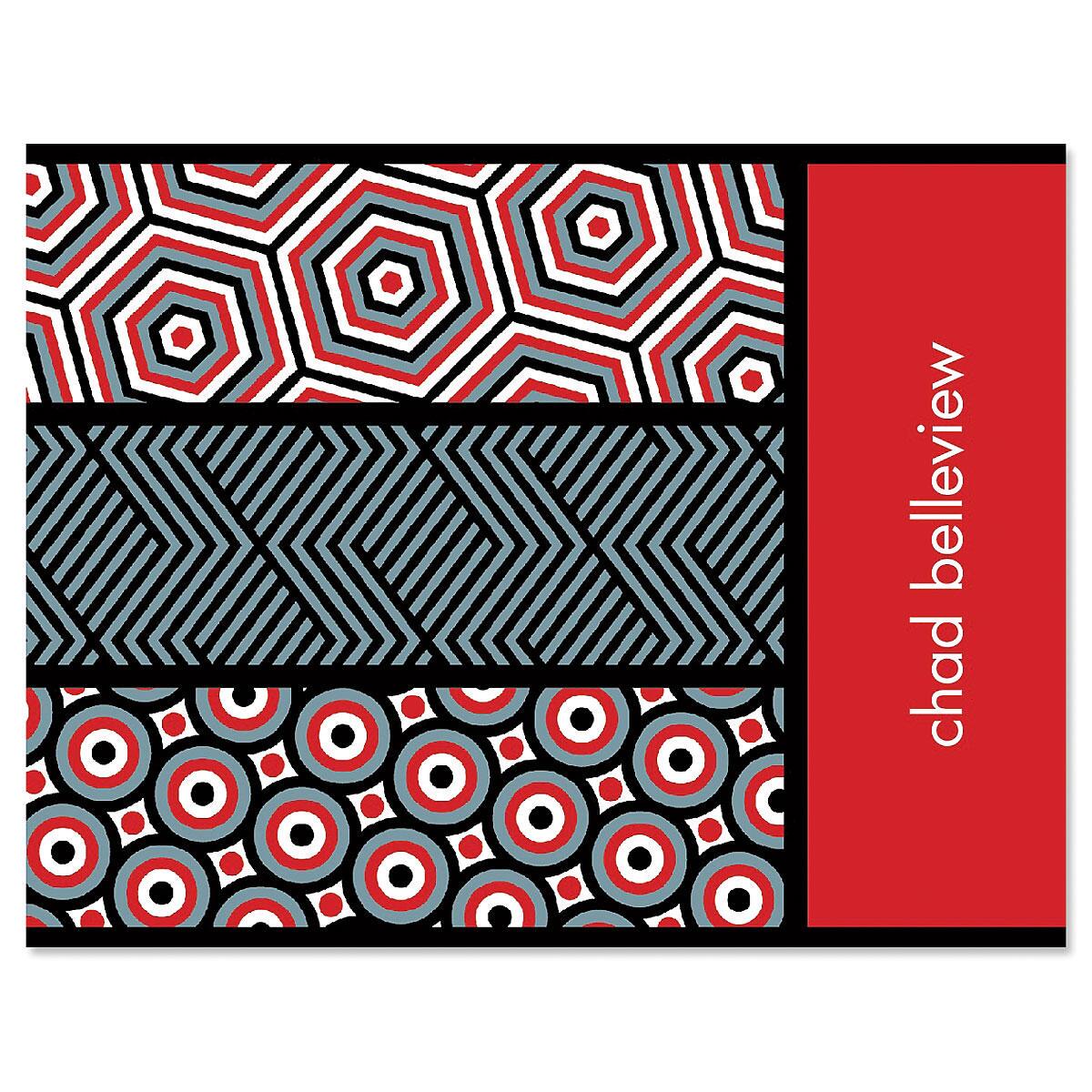 Op Art Personalized Note Cards | Current Catalog