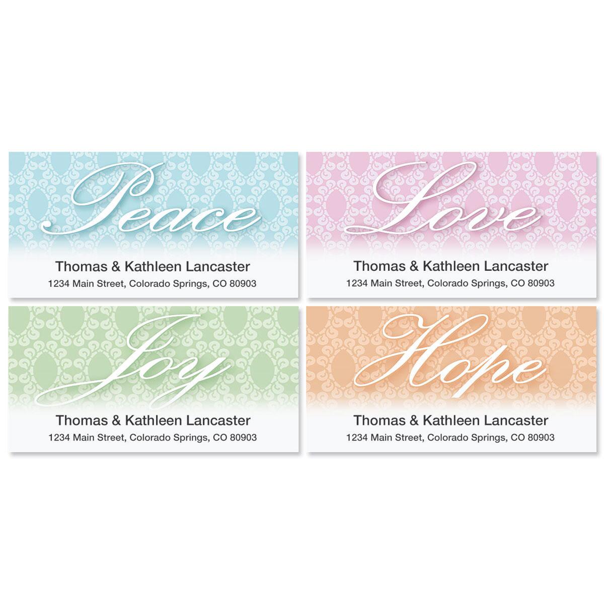 Peace, Love, Joy, Hope Address Labels | Current Catalog